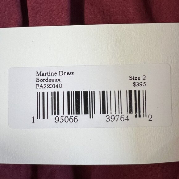 NWT Ulla Johnson Martine Dress in Bordeaux Deep Red $395 - Picture 12 of 14